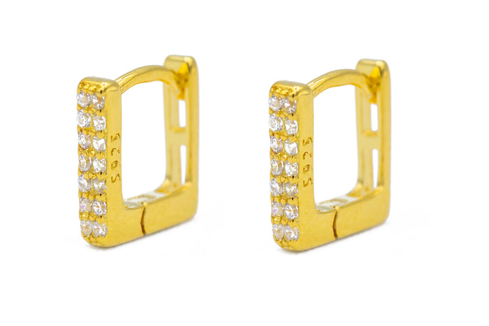 Orecchini geometric slim bril in argento 925