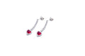 Orecchini pendenti con strass e cuore colour - Iride Shop - Accessori da Donna
