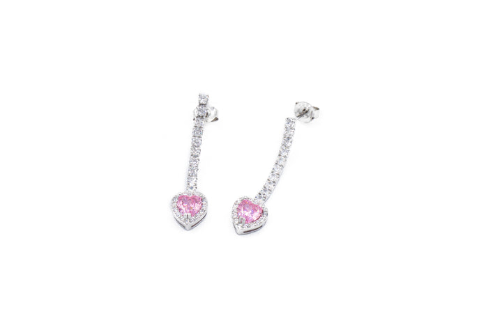 Orecchini pendenti con strass e cuore colour - Iride Shop - Accessori da Donna