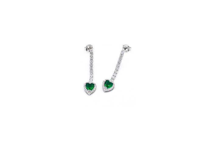 Orecchini pendenti con strass e cuore colour - Iride Shop - Accessori da Donna