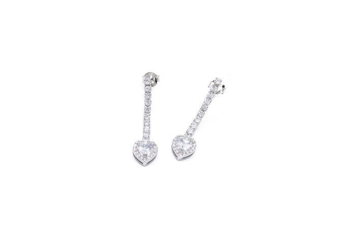 Orecchini pendenti con strass e cuore colour - Iride Shop - Accessori da Donna