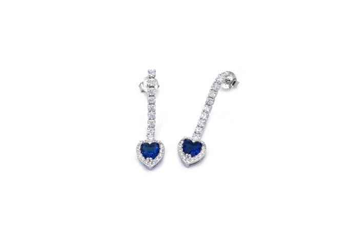 Orecchini pendenti con strass e cuore colour - Iride Shop - Accessori da Donna