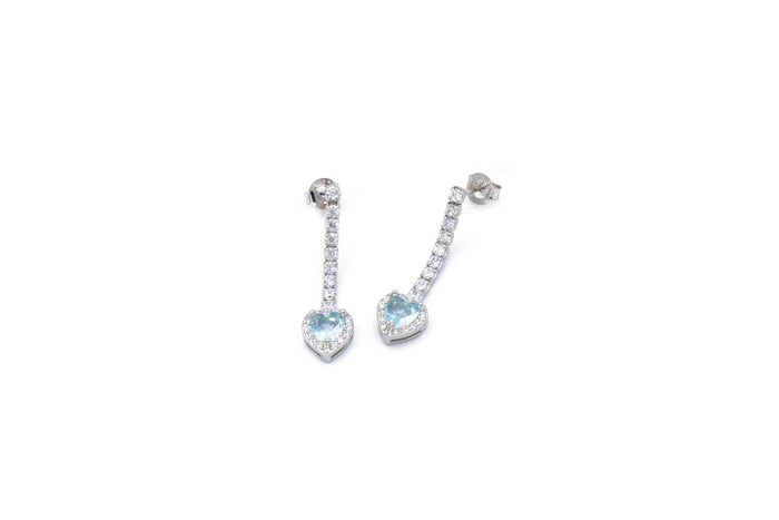 Orecchini pendenti con strass e cuore colour - Iride Shop - Accessori da Donna