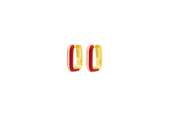 Orecchini rectangular colour in argento 925