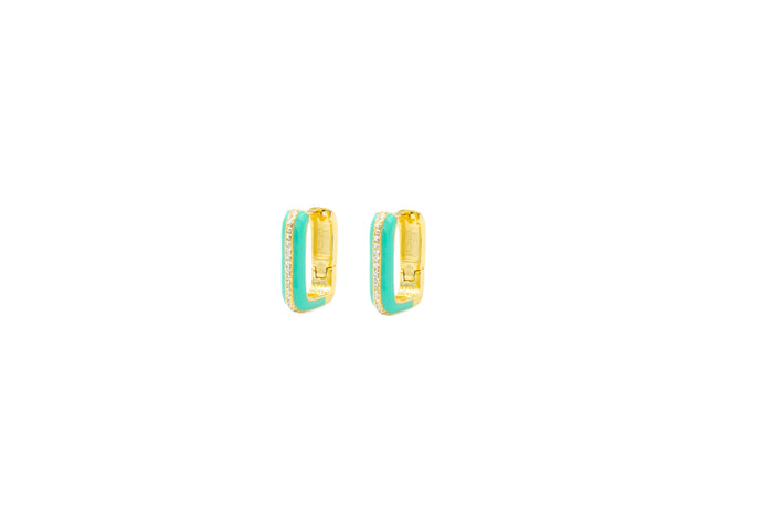 Orecchini rectangular colour in argento 925
