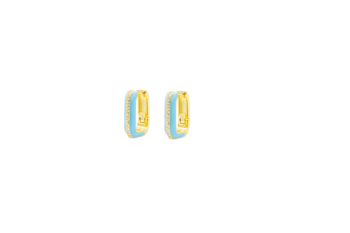 Orecchini rectangular colour in argento 925