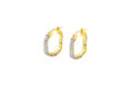 Orecchini rectangular con strass in argento 925