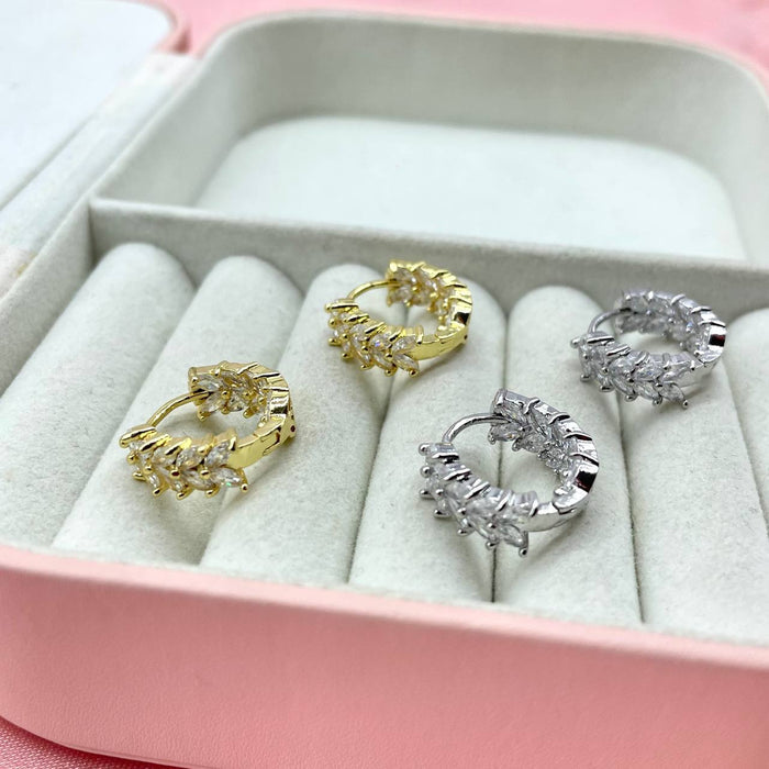 Orecchini roll foglia bril - Iride Shop - Accessori da Donna