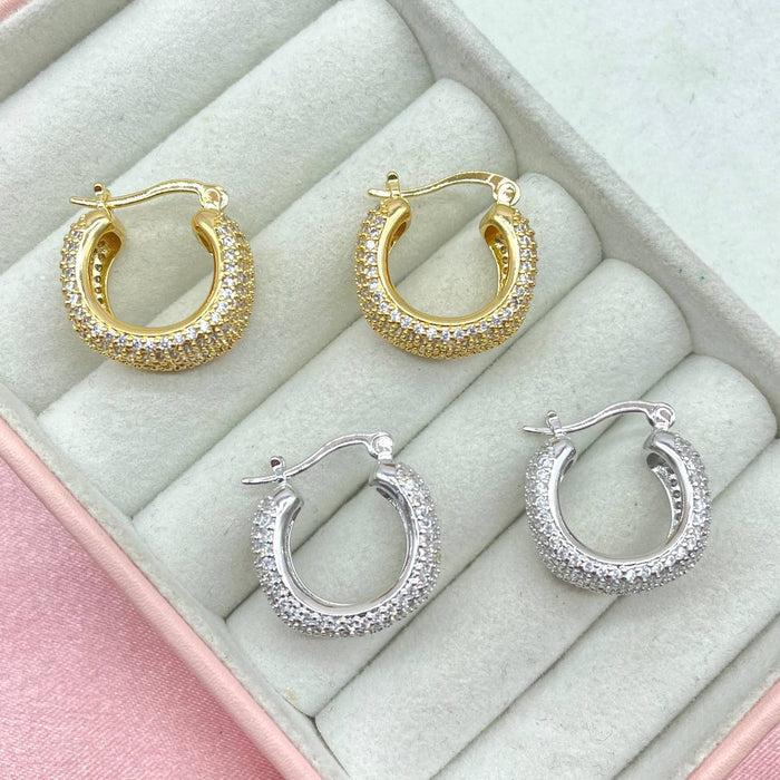 Orecchini simil cubic bril - Iride Shop - Accessori da Donna