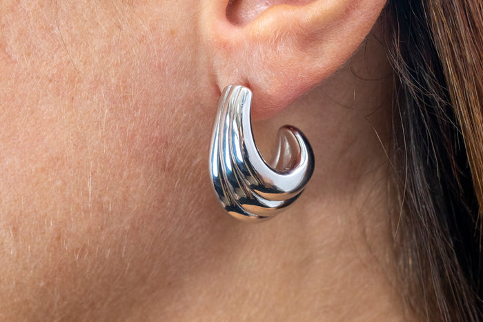 Orecchini triple a goccia in argento 925