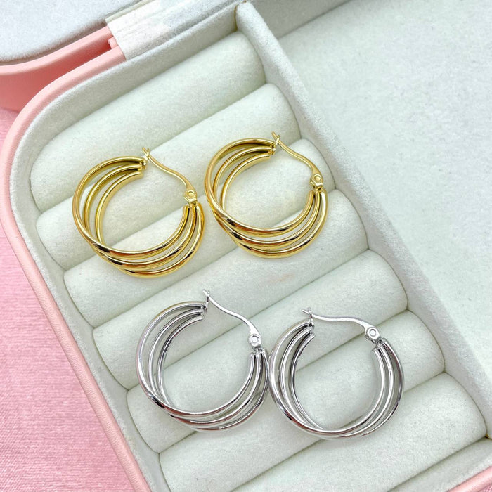 Orecchini triple slim - Iride Shop - Accessori da Donna