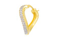 Orecchini v stylist simil cuore in argento 925