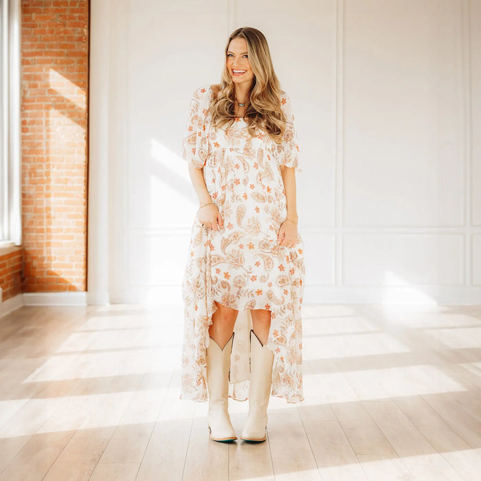 Plain Jane Boot - Pale Ivory **Final Sale** Ladies Boot Western Fashion by Lane