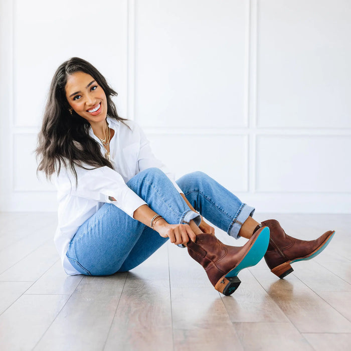Plain Jane Bootie - Cognac Ladies Bootie Western Fashion by Lane
