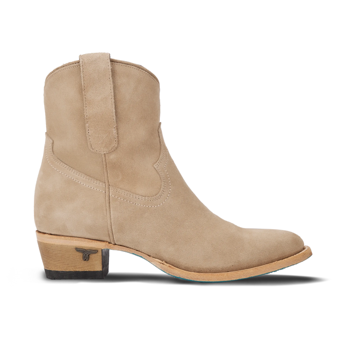 Plain Jane Bootie - Latte Suede Ladies Bootie Western Fashion by Lane