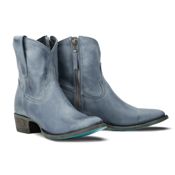 Plain Jane Bootie - Washed Denim Ladies Bootie Washed Denim Western Fashion by Lane