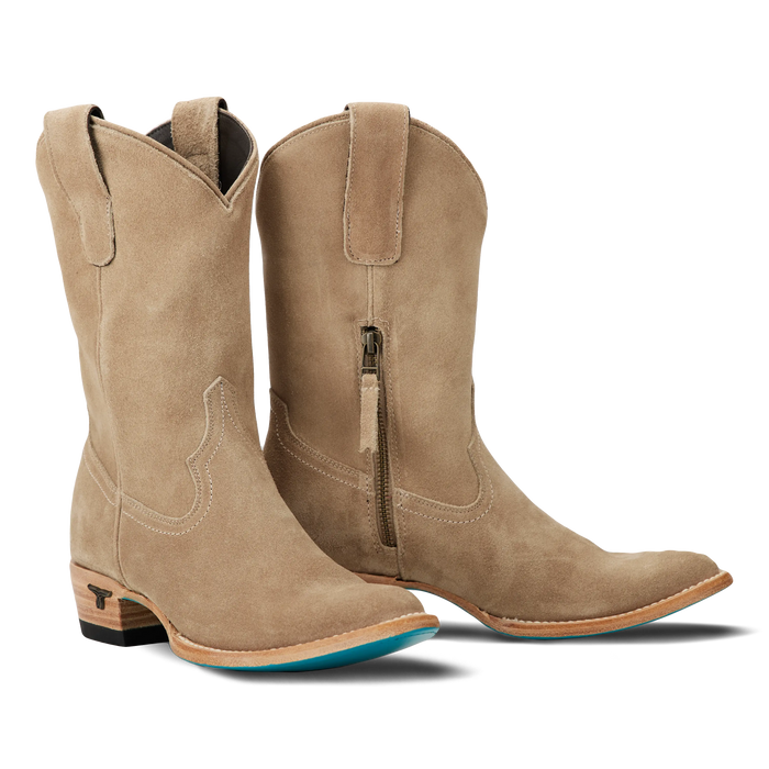 Plain Jane Midi - Latte Suede **Final Sale** Ladies Boot Latte Suede Western Fashion by Lane