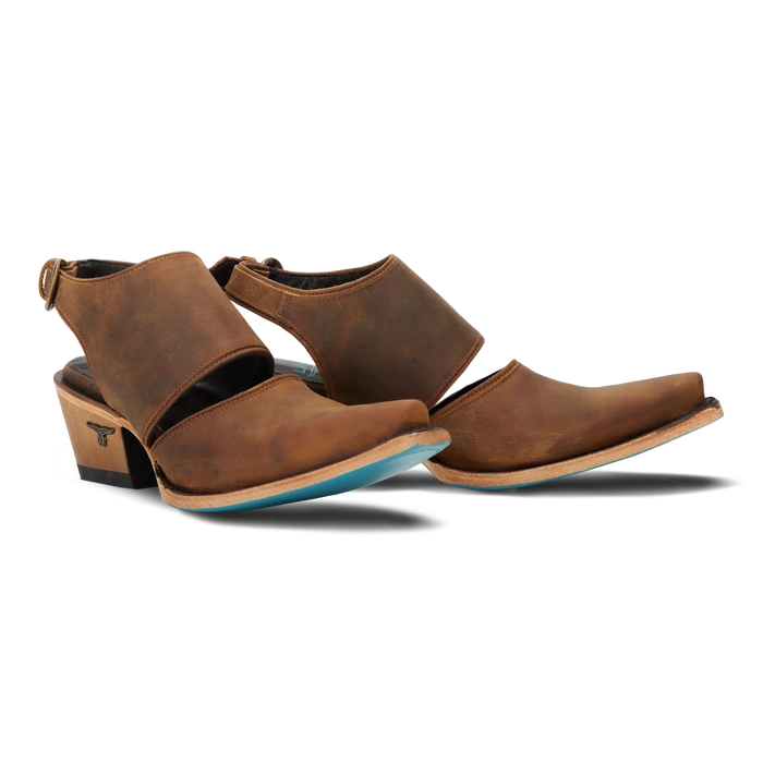 Plain Jane Slingback Mule - Burnt Caramel Mule Burnt Caramel Western Fashion by Lane