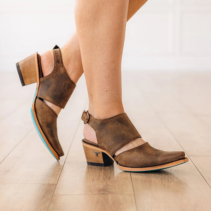 Plain Jane Slingback Mule - Burnt Caramel Mule Western Fashion by Lane