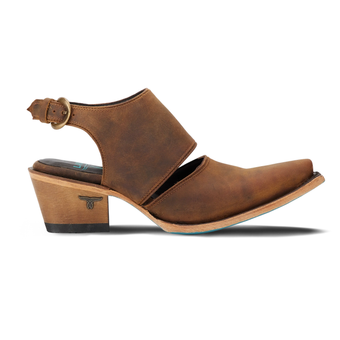 Plain Jane Slingback Mule - Burnt Caramel Mule Western Fashion by Lane