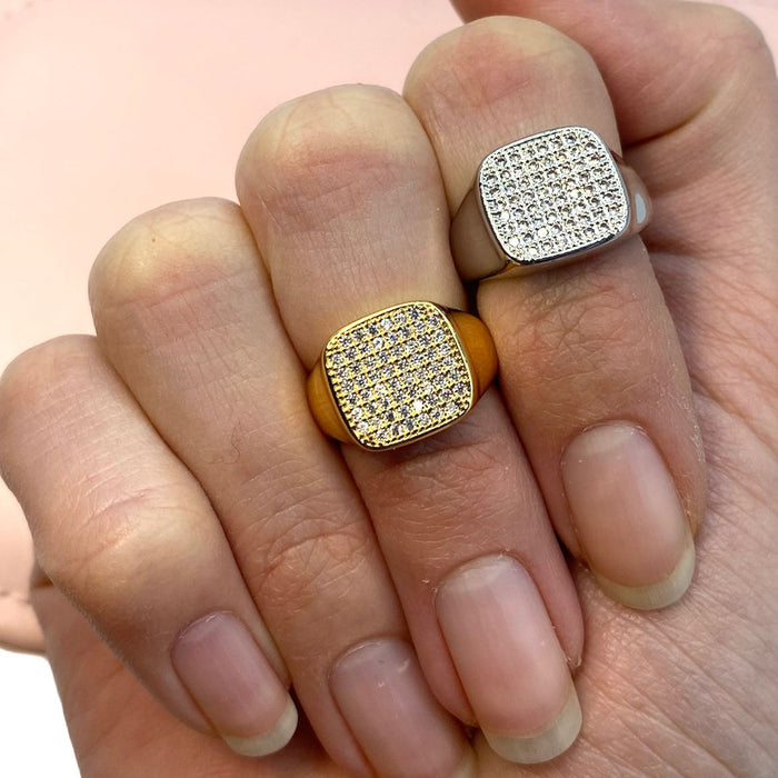 Ring square chevalier da mignolo - Iride shop - accessori donna