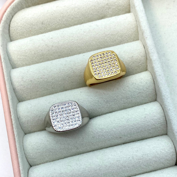 Ring square chevalier da mignolo - Iride shop - accessori donna
