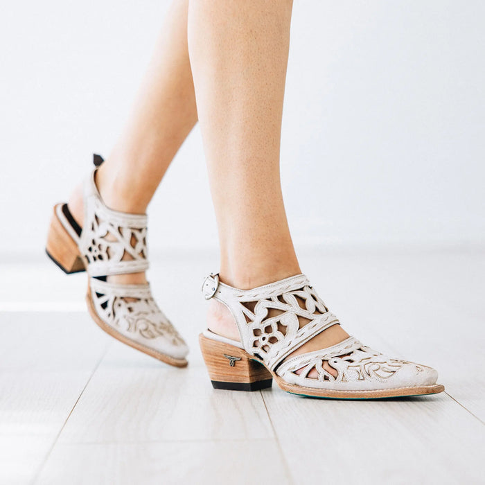 Robin Cut Out Slingback Mule - Ceramic Crackle Mule Western Fashion by Lane