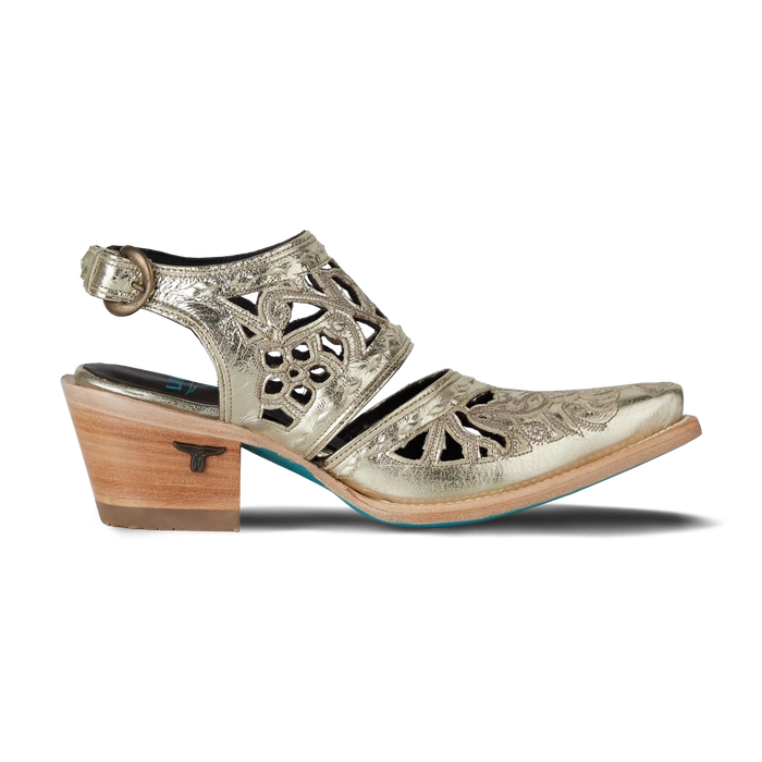 Robin Cut Out Slingback Mule - Champagne Metallic Mule Western Fashion by Lane