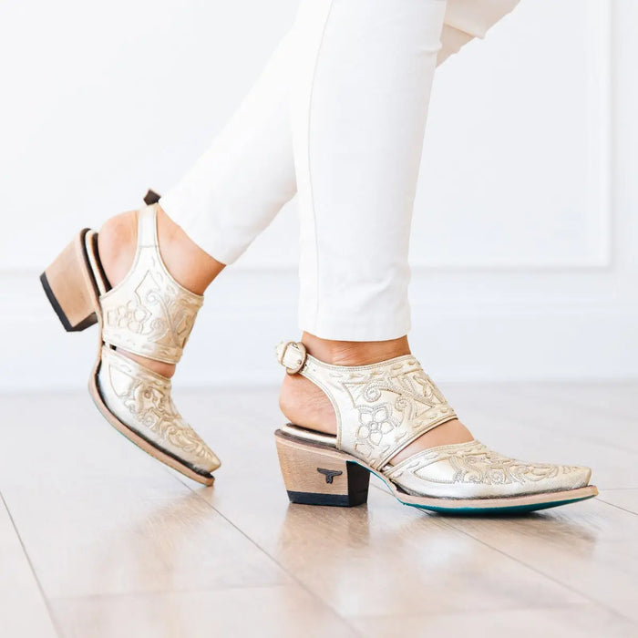 Robin Slingback Mule - Champagne Metallic Mule Western Fashion by Lane