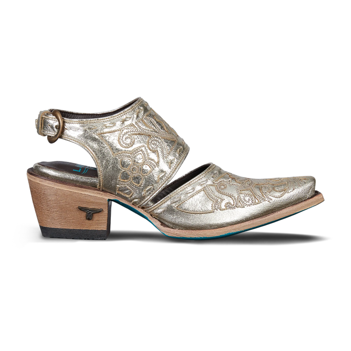 Robin Slingback Mule - Champagne Metallic Mule Western Fashion by Lane