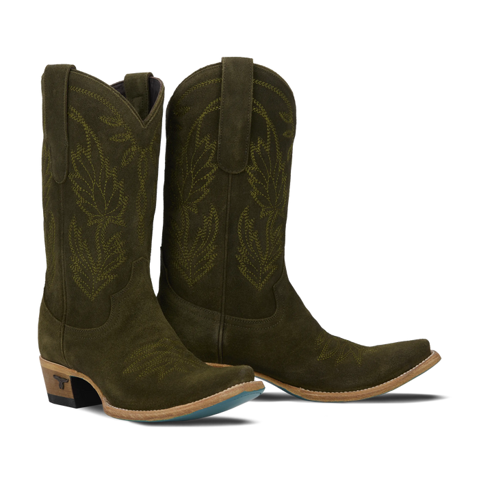 Sandaga Midi - Olive Suede **Final Sale** Ladies Boot Olive Suede Western Fashion by Lane