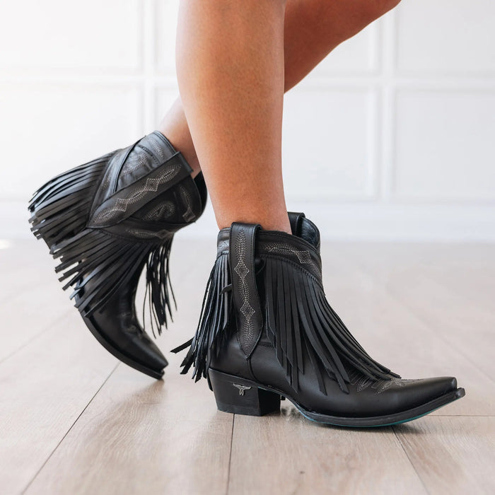 Senita Falls Bootie - Jet Black **Final Sale** Ladies Bootie Western Fashion by Lane