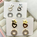 Set 6 orecchini a lobo con stella - Iride shop - accessori donna