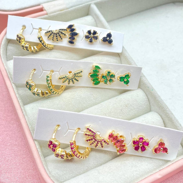 Set 6 orecchini colour bril - Iride Shop - Accessori da Donna
