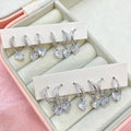 Set 6 orecchini cuore diamond - Iride Shop - Accessori da Donna