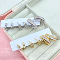 Set 6 orecchini love diamond