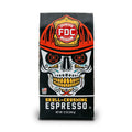 A 12-ounce package of Fire Department Coffee Skull-Crushing Espresso Roast.