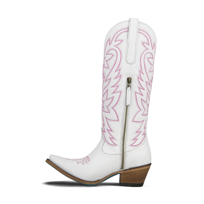 Smokeshow Boot - Matte White and Neon Pink **Final Sale** Ladies Boot Western Fashion by Lane