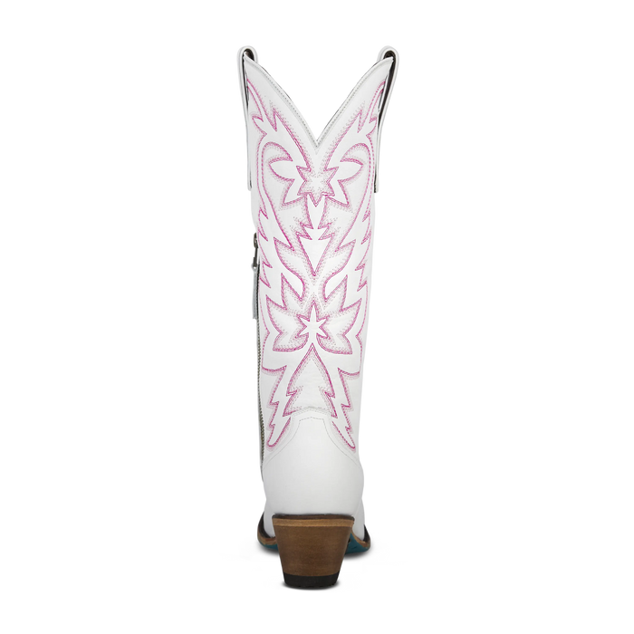 Smokeshow Boot - Matte White and Neon Pink **Final Sale** Ladies Boot Western Fashion by Lane
