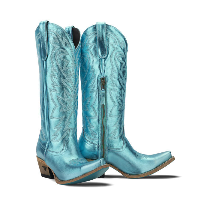 Smokeshow Boot - Turquoise Metallic **Final Sale** Ladies Boot Turquoise Metallic Western Fashion by Lane