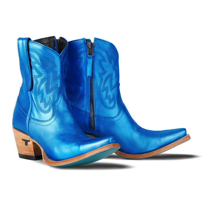 Smokeshow Bootie - Cobalt Metallic **Final Sale** Ladies Bootie Cobalt Metallic Western Fashion by Lane