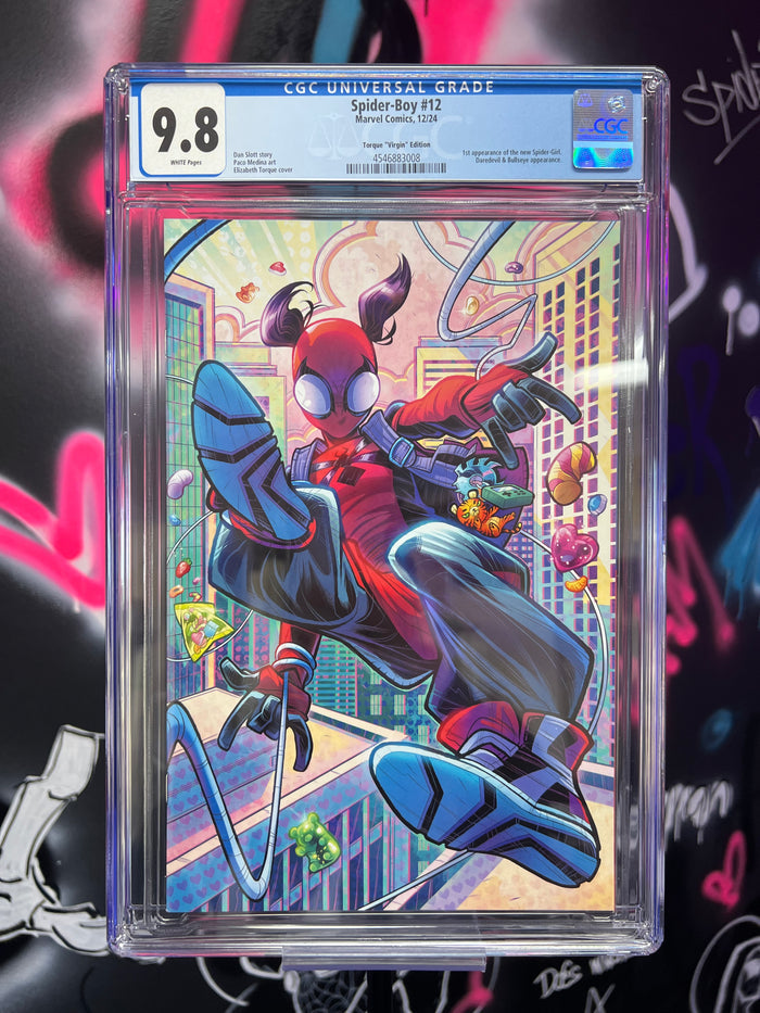 SPIDER-BOY #12 ELIZABETH TORQUE VIRGIN 1:50 CGC 9.8