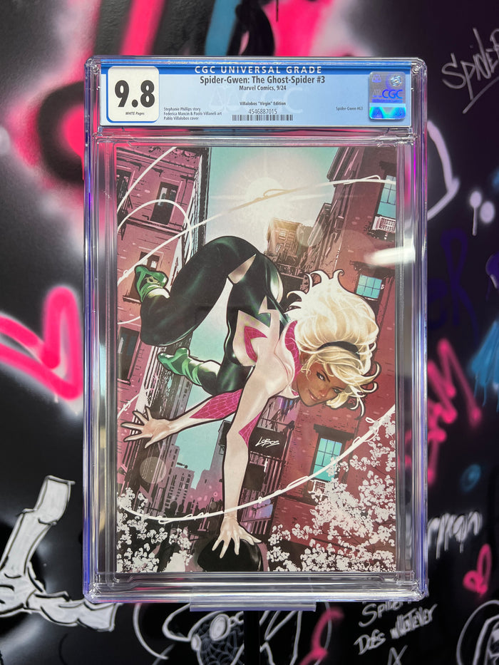 Spider-Gwen Ghost Spider #3 1:50 Villalobos Virgin CGC 9.8