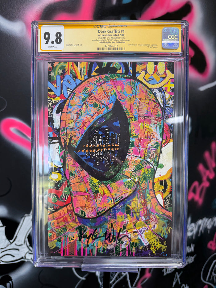 Spider-Man Graffiti #1 Kyle Willis Exclusive Cityscape Vision Embossed Foil CGC 9.8 Signed