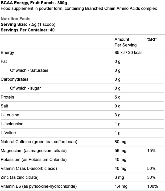 Stacker2 Europe BCAA Energy 300g