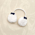 Synthetic Fur Ear Warmers (Navy Ribbon) / Mini