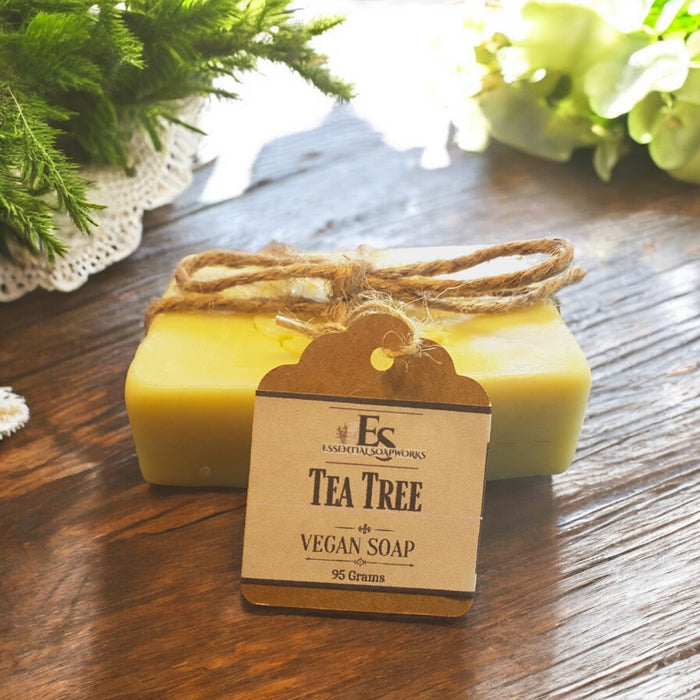 Tea Tree Vegan Soap – Cruelty-Free, Natural Cleansing Bar with Kaolin Clay