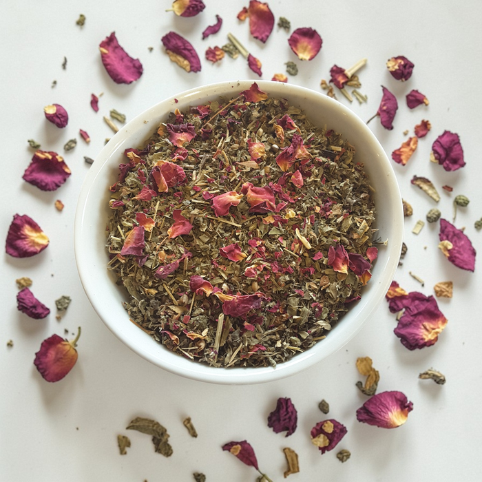 Tender Truth - Honesty & Presence Tea Blend on a white background