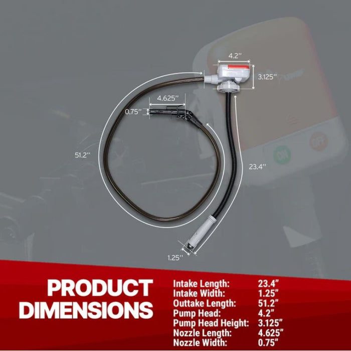 Terapump Battery Powered Fuel Transfer Pump w/Extended Hose