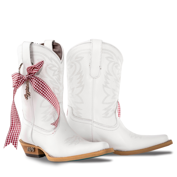 Texas A&M 150th Anniversary Lil' Lane Girls Boots - Matte White Lane Boots